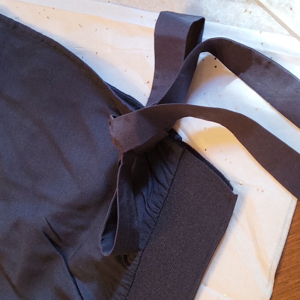 Saimi Jeon Mock Neck Side Tie Blouse In Navy Size Medium - Picture 7 of 12